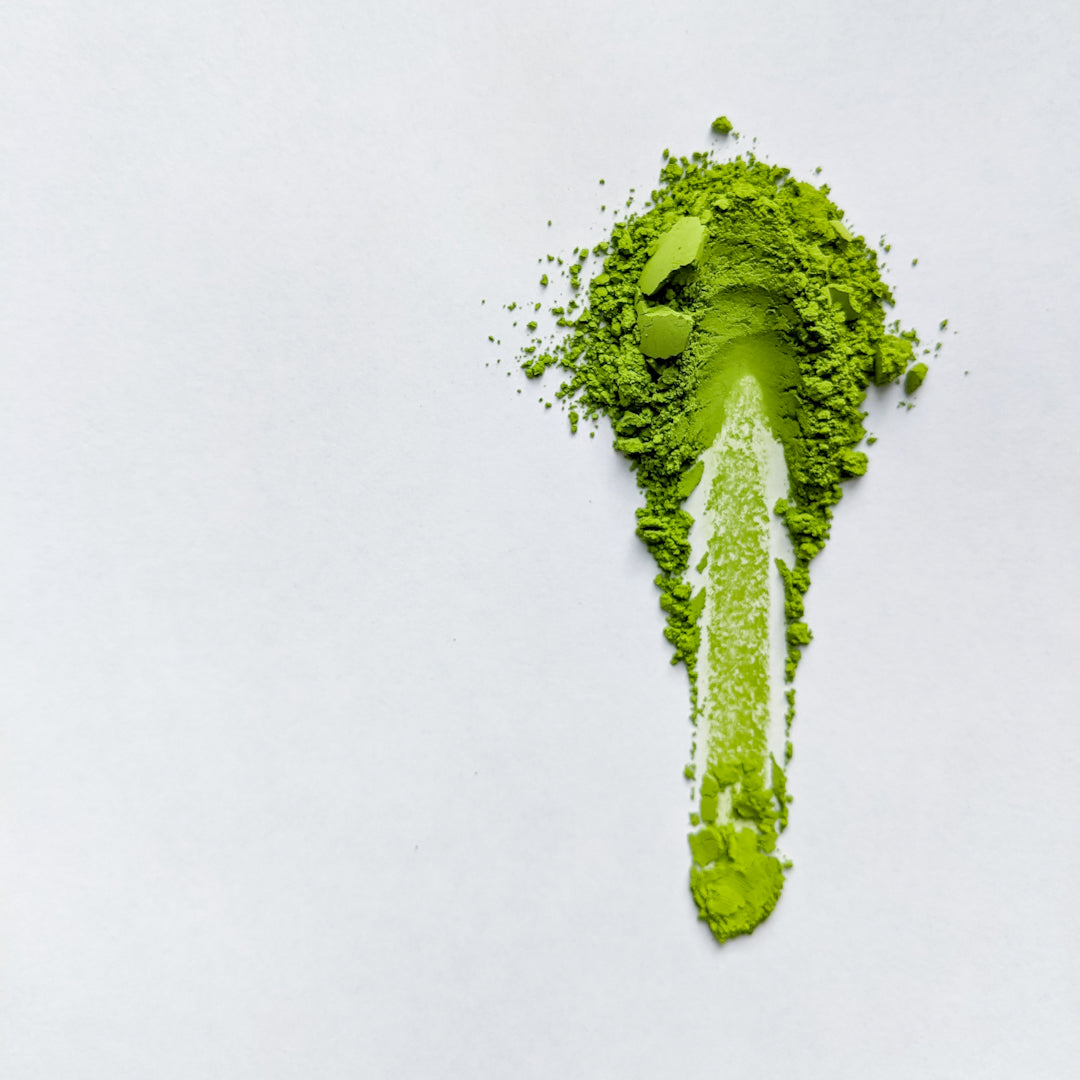 Green Matcha On White Background