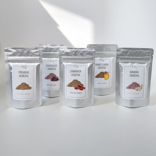 Hojicha Sampler Line Up of Flavors